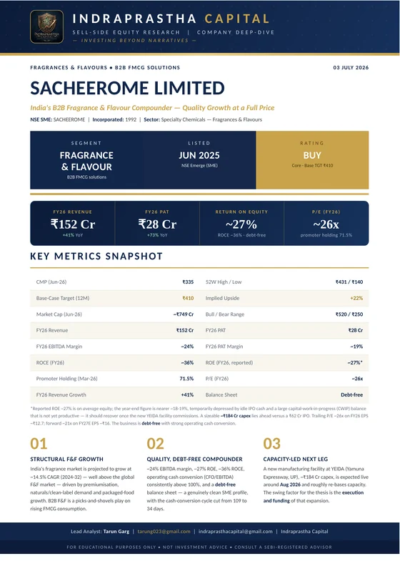 Sacheerome Limited — report cover